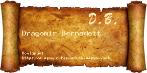 Dragomir Bernadett névjegykártya